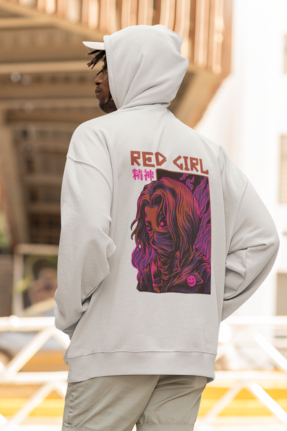 RED GIRL 2 Warrior Streetwear - Sudadera con capucha unisex extragrande Slammer Bio para adultos