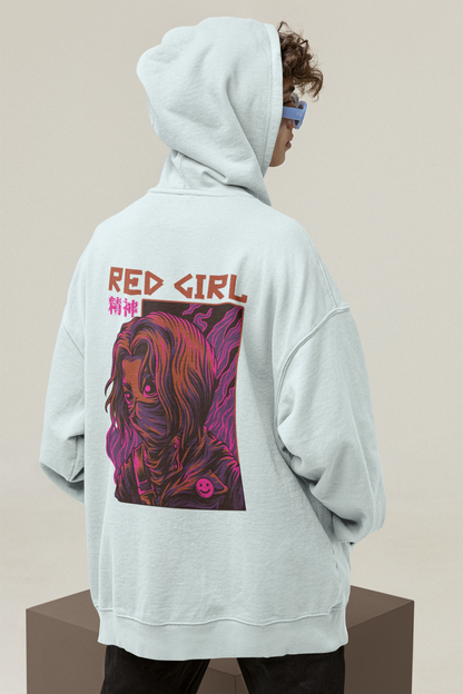 RED GIRL 2 Warrior Streetwear - Sudadera con capucha unisex extragrande Slammer Bio para adultos