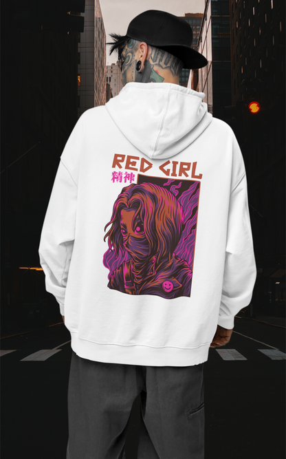 RED GIRL 2 Warrior Streetwear - Sudadera con capucha unisex extragrande Slammer Bio para adultos