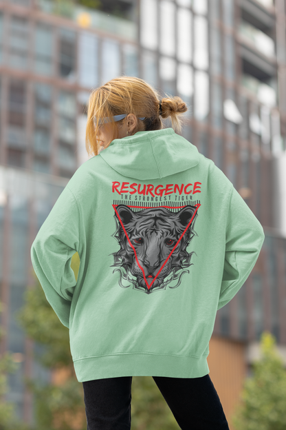 RESURGENCE STRONGEST TIGER Warrior Streetwear - Slammer Bio Oversized Unisex Hoodie Adult SH