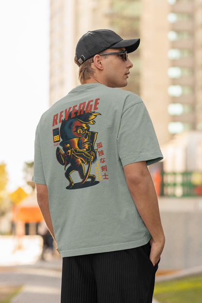 REVENGE RUJUBK Warrior Streetwear Backprint - Freestyler Organic Oversized Unisex T-Shirt Adult SH