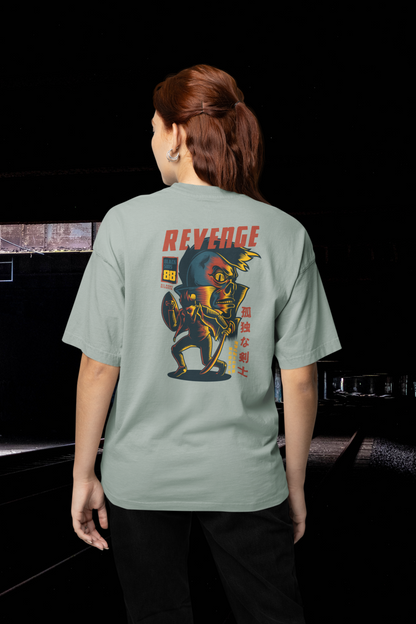 REVENGE RUJUBK Warrior Streetwear Backprint - Freestyler Organic Oversized Unisex T-Shirt Adult SH
