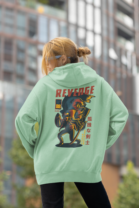 KRYOT Warrior Revenge Rujubk Hoodie - Unisex Heavyweight Oversized Streetwear 350 GSM Bio-Baumwolle