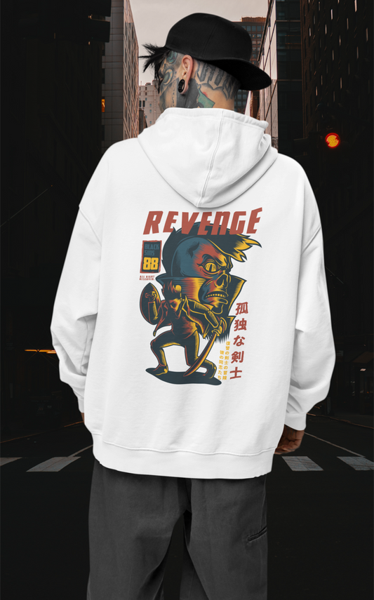 KRYOT Warrior Revenge Rujubk Hoodie - Unisex Heavyweight Oversized Streetwear 350 GSM Bio-Baumwolle