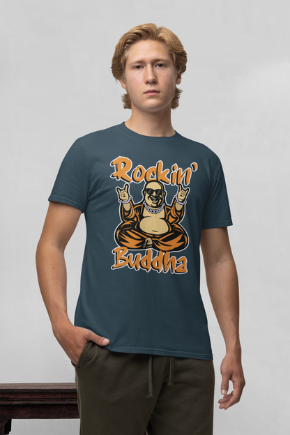 ROCKIN BUDDHA Streetwear Recto - T-shirt unisexe pour adulte Créateur SH