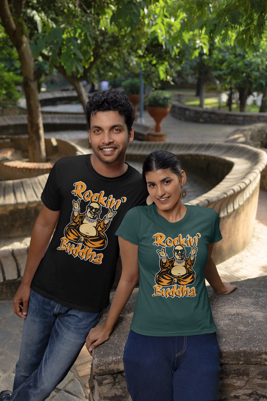 ROCKIN BUDDHA Streetwear Recto - T-shirt unisexe pour adulte Créateur SH