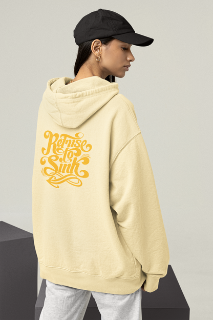 REFUSE TO SINK Streetwear Backprint - Slammer Organic Oversized Unisex Adults Hoodie SH