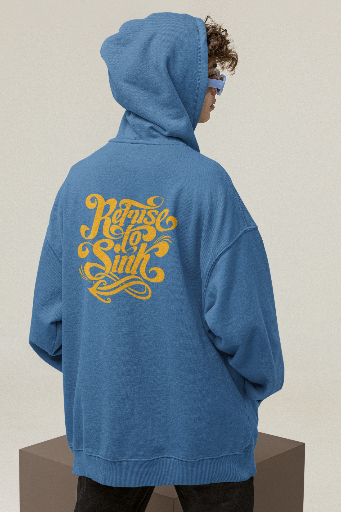 REFUSE TO SINK Streetwear Backprint - Slammer Organic Oversized Unisex Adults Hoodie SH
