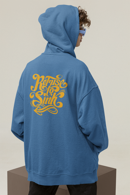 REFUSE TO SINK Streetwear Backprint - Slammer Organic Oversized Unisex Adults Hoodie SH