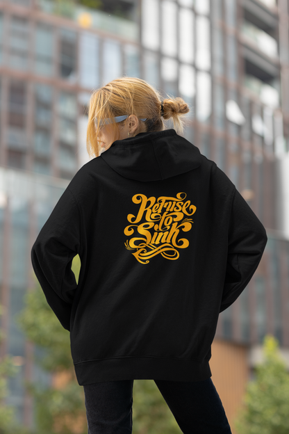 REFUSE TO SINK Streetwear Backprint - Slammer Organic Oversized Unisex Adults Hoodie SH