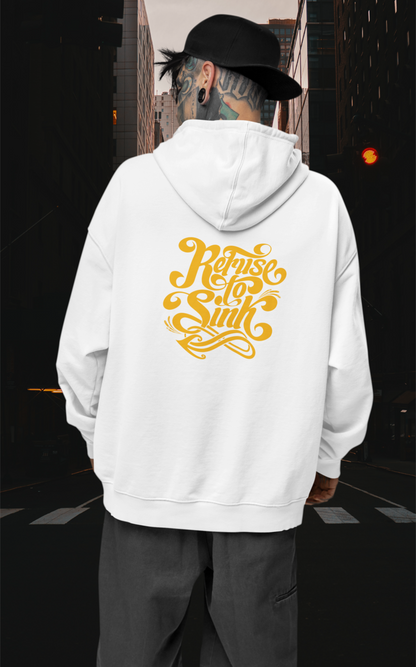 REFUSE TO SINK Streetwear Backprint - Slammer Organic Oversized Unisex Adults Hoodie SH