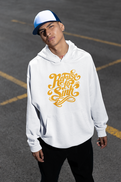 KRYOT Refuse To Sinh Hoodie Frontprint - Unisex Heavyweight Oversized Streetwear 350 GSM Bio-Baumwolle