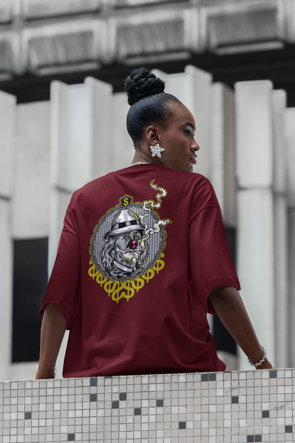 SMOKIE CLOWN Estampado trasero Streetwear - Camiseta Freestyler Bio Oversized Unisex Adulto SH