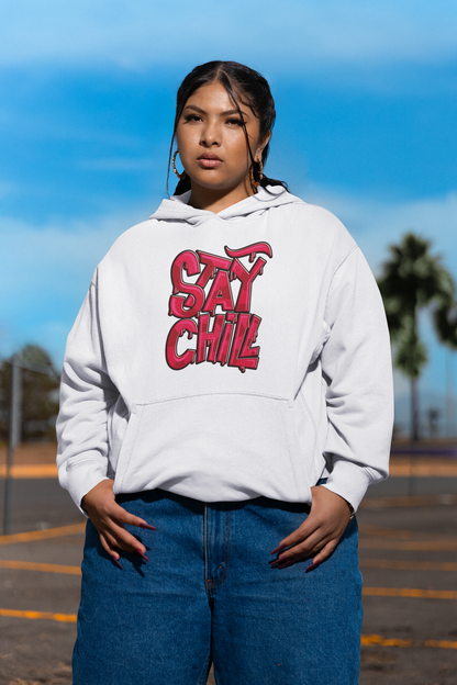 STAY CHILL Streetwear Frontprint - Slammer Bio Oversized Unisex Hoodie Erwachsene SH