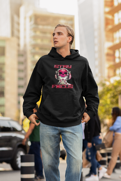 KRYOT Stay Focus Hoodie Frontprint - Unisex Heavyweight Oversized Streetwear 350 GSM Bio-Baumwolle
