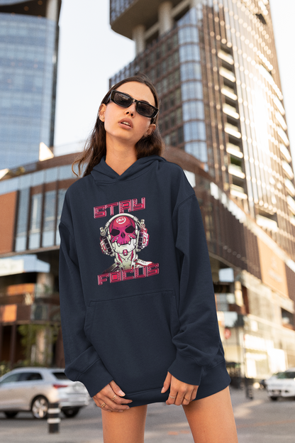 KRYOT Stay Focus Hoodie Frontprint - Unisex Heavyweight Oversized Streetwear 350 GSM Bio-Baumwolle