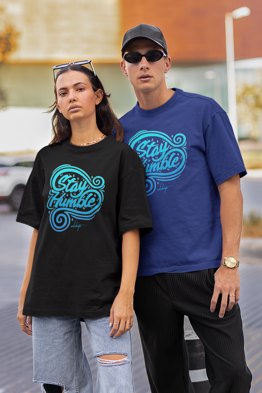 STAY HUMBLE Streetwear Imprimé avant - T-shirt unisexe adulte bio Freestyler oversized SH