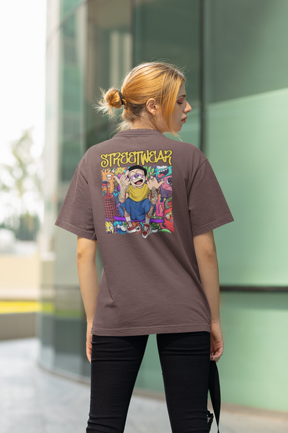 STREETWEAR FY Streetwear Backprint - Freestyler Organic Oversized Unisex T-Shirt Adult SH