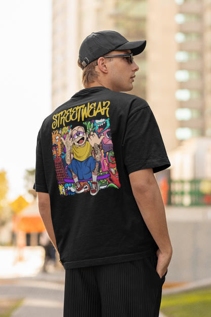 STREETWEAR FY Streetwear Backprint - Freestyler Organic Oversized Unisex T-Shirt Adult SH