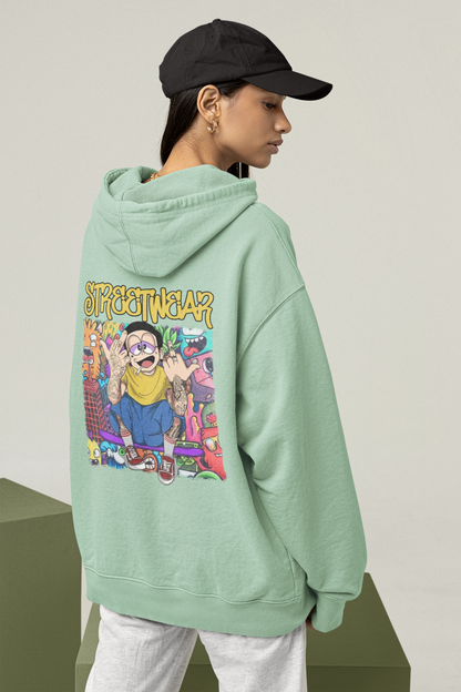 STREETWEAR FY Streetwear Backprint - Slammer Organic Oversized Unisex Hoodie Adult SH