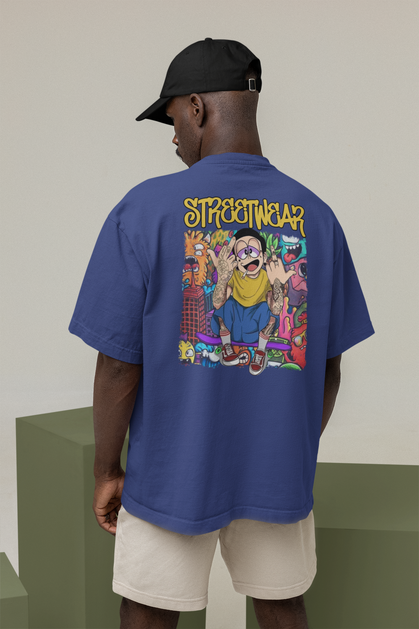 STREETWEAR FY Streetwear Backprint - Freestyler Organic Oversized Unisex T-Shirt Adult SH