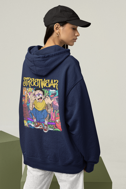 STREETWEAR FY Streetwear Backprint - Slammer Organic Oversized Unisex Hoodie Adult SH