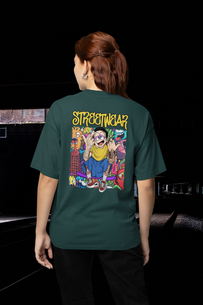 STREETWEAR FY Streetwear Backprint - Freestyler Organic Oversized Unisex T-Shirt Adult SH