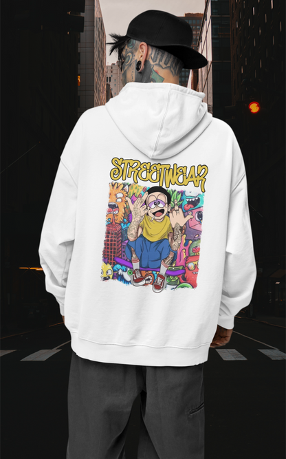 STREETWEAR FY Streetwear Backprint - Slammer Organic Oversized Unisex Hoodie Adult SH