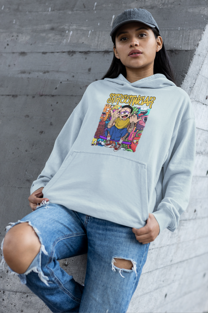 STREETWEAR FY Streetwear Frontprint - Slammer Organic Oversized Unisex Hoodie Adults SH