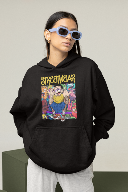 STREETWEAR FY Streetwear Frontprint - Slammer Organic Oversized Unisex Hoodie Adults SH