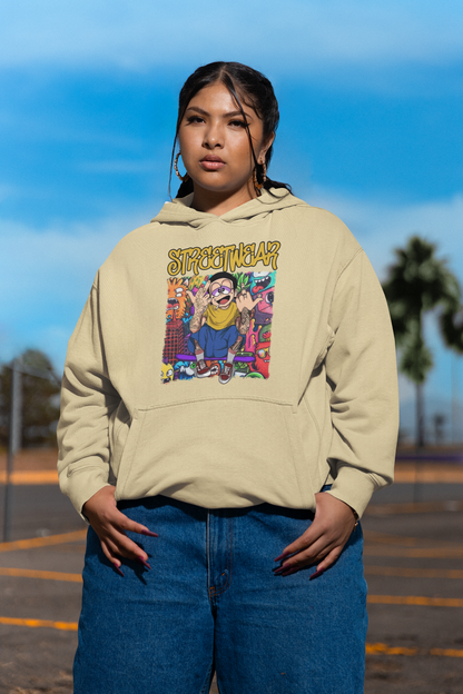 STREETWEAR FY Streetwear Frontprint - Slammer Organic Oversized Unisex Hoodie Adults SH