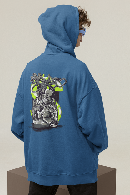 STREET SPRAYER Estampado trasero Streetwear - Slammer Sudadera con Capucha Bio Oversized Unisex Adulto SH
