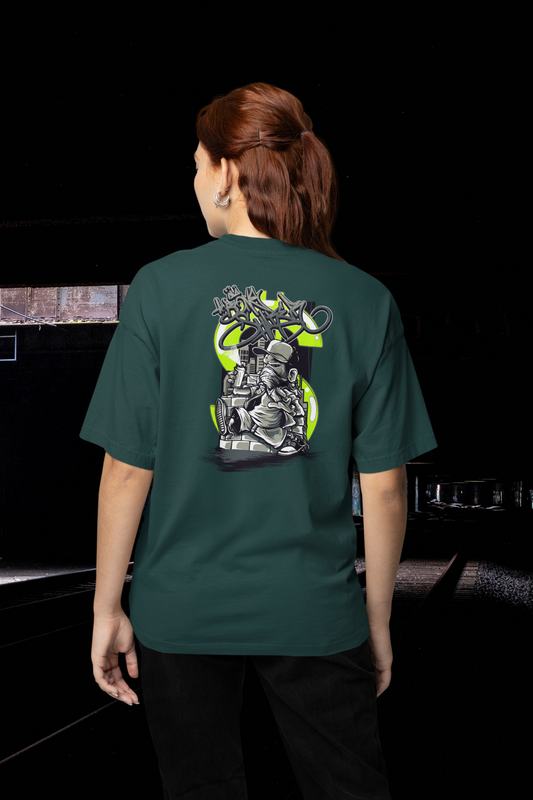 STREET SPRAYER Backprint Streetwear - Freestyler Bio Oversized T-Shirt Unisexe Adulte SH