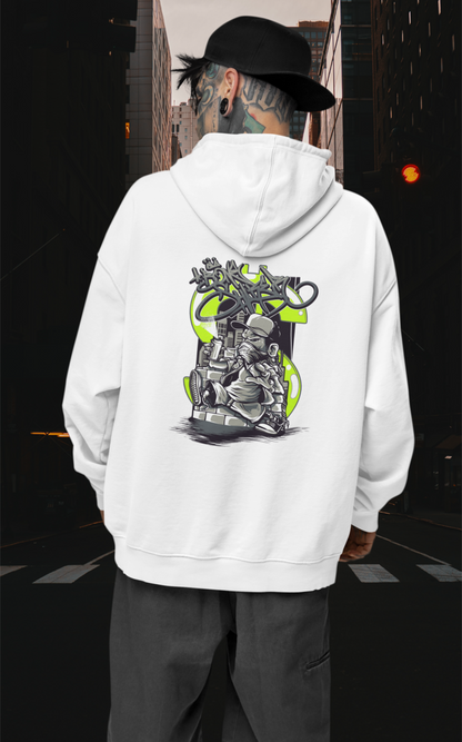 STREET SPRAYER Estampado trasero Streetwear - Slammer Sudadera con Capucha Bio Oversized Unisex Adulto SH