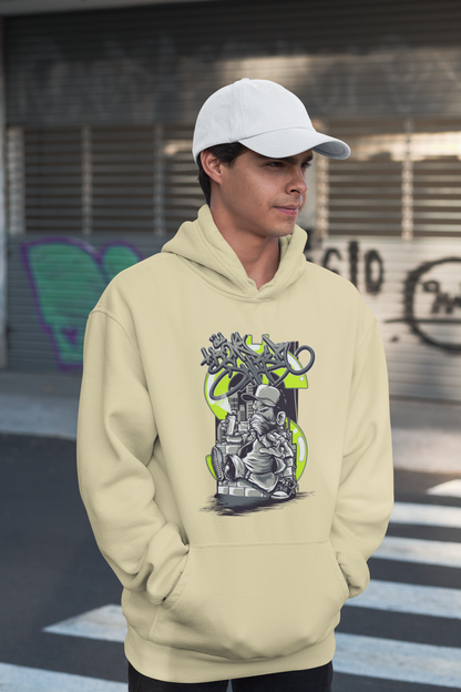 STREET SPRAYER Streetwear Frontprint - Slammer Bio Sudadera con Capucha Oversize Unisex Adulto SH