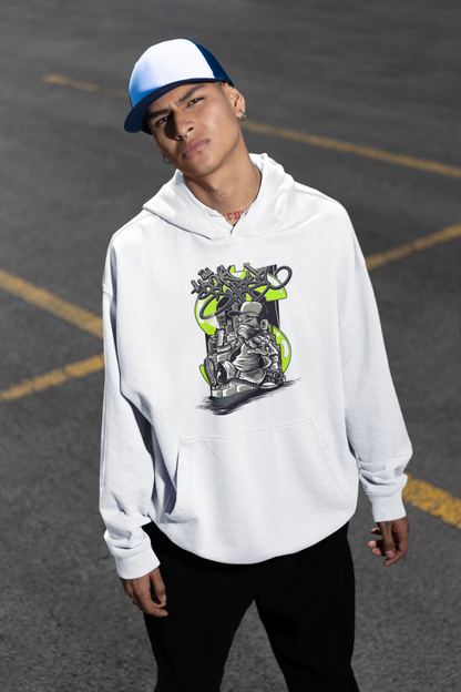 STREET SPRAYER Streetwear Frontprint - Slammer Bio Sudadera con Capucha Oversize Unisex Adulto SH