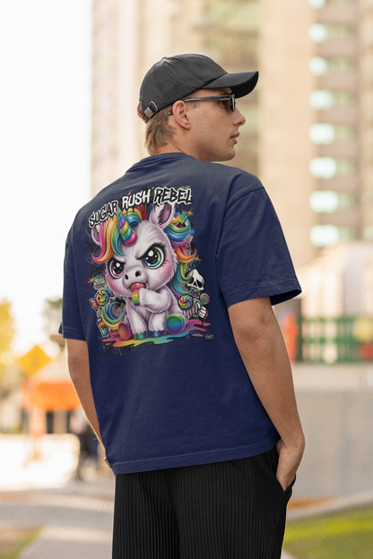 SUGAR RUSH REBEL Kryot Streetwear Backprint - Freestyler Organic Oversized Unisex T-Shirt Adult SH