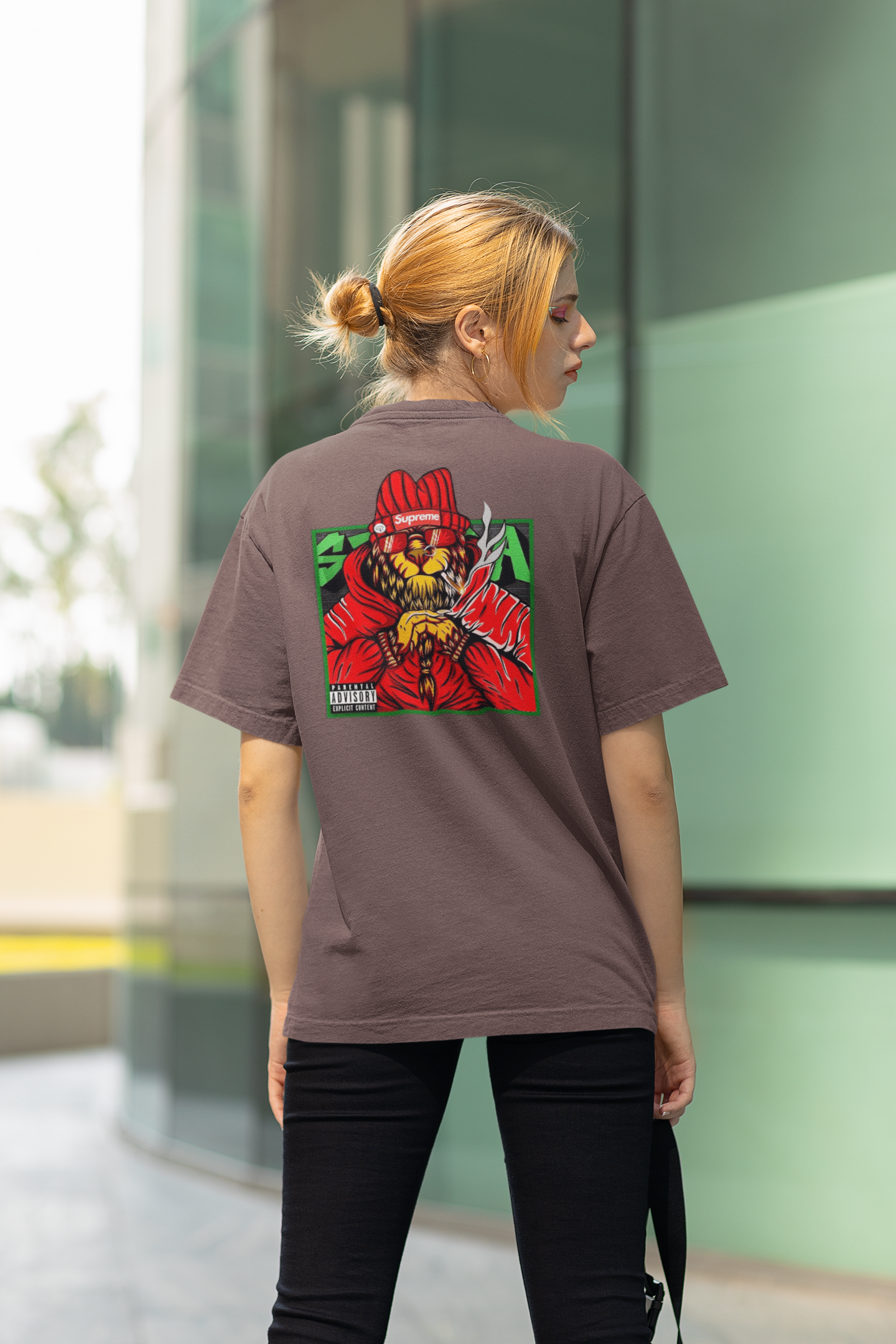 SUPREME Streetwear Backprint - Freestyler Organic Oversized Unisex T-Shirt Adults SH