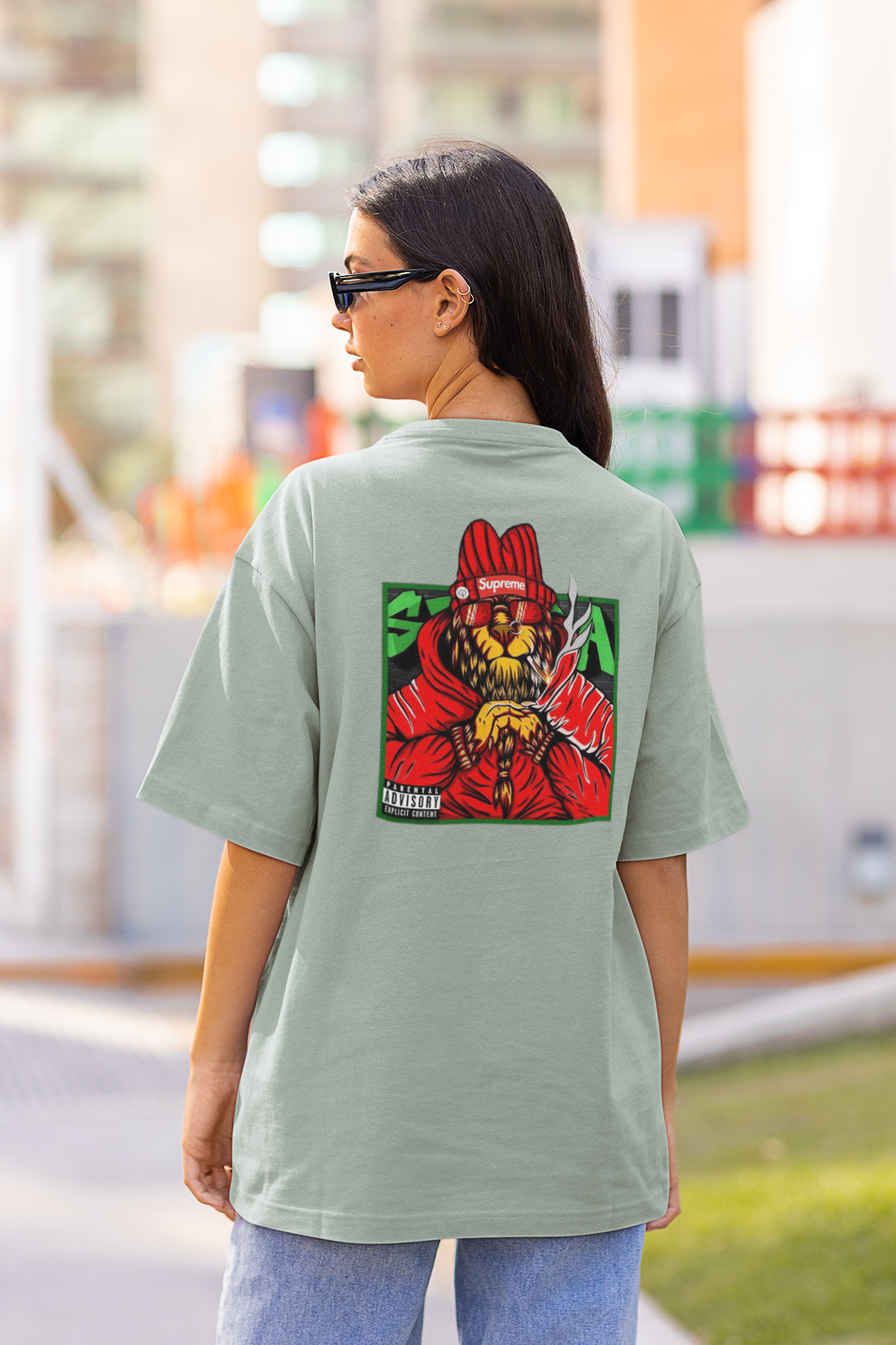 SUPREME Streetwear Backprint - Freestyler Organic Oversized Unisex T-Shirt Adults SH