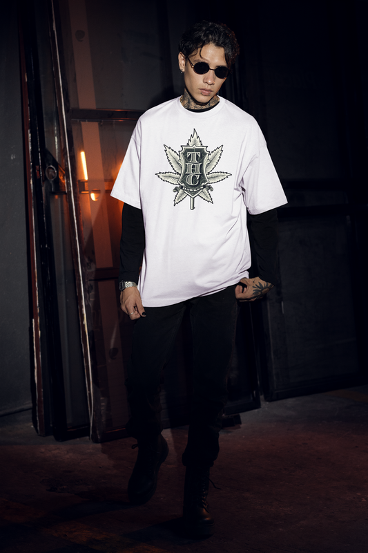 THC Streetwear Imprimé avant - T-shirt unisexe oversize bio Freestyler Adulte SH