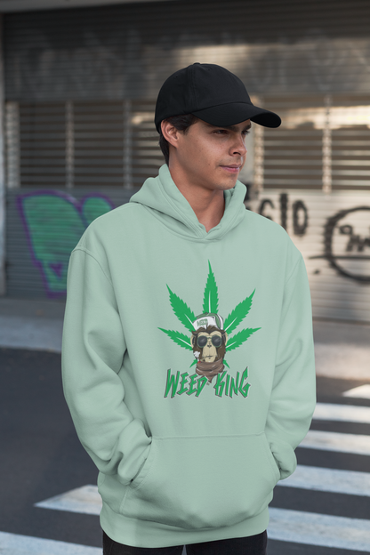 WEED KING Streetwear Frontside - Slammer Bio Oversized Unisex Hoodie Adultos SH