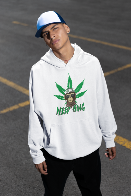 WEED KING Streetwear Frontside - Slammer Bio Oversized Unisex Hoodie Adultos SH