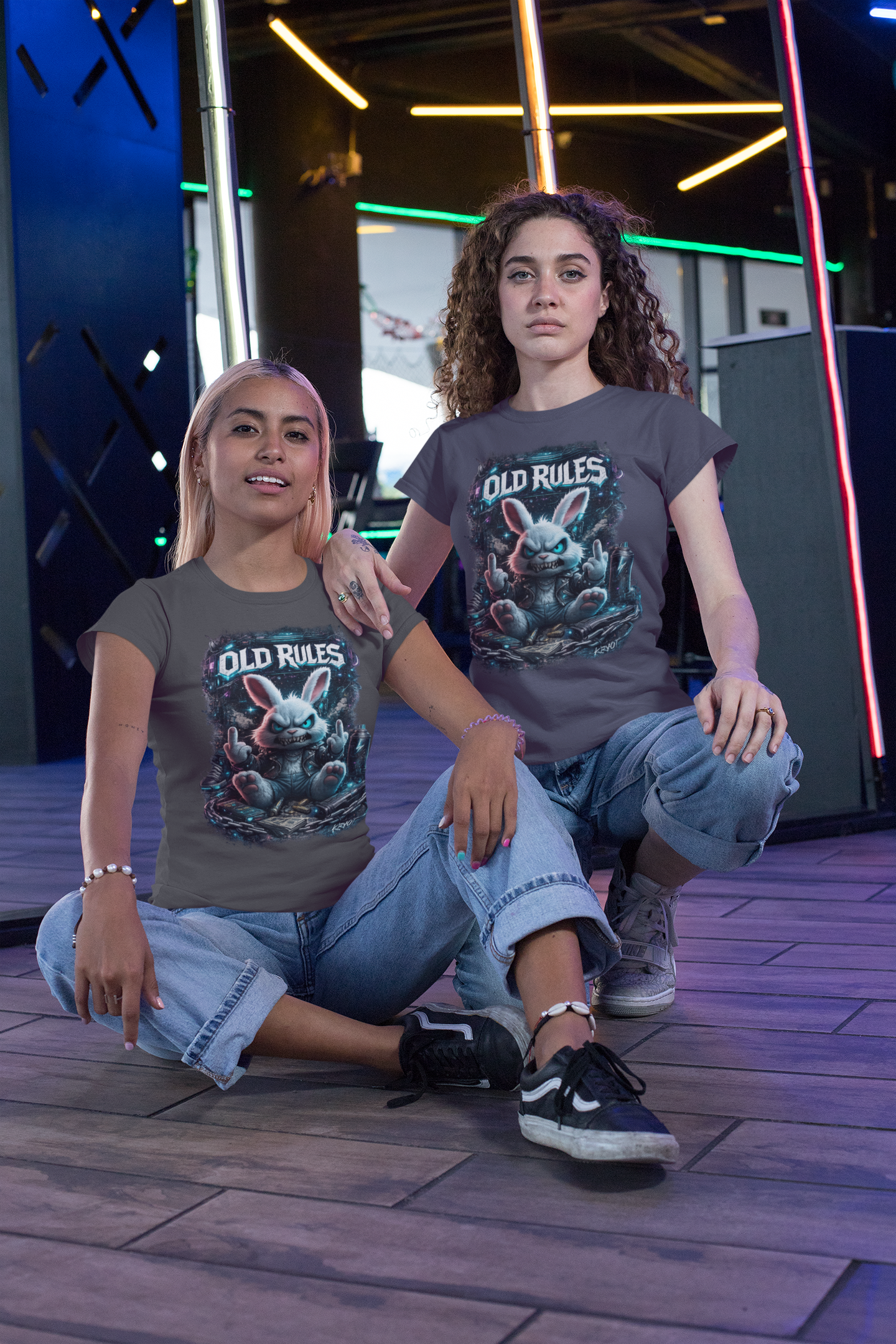 WHITE NOISE OLD RULES Cyberpunk Kryot Ropa urbana - Camiseta orgánica unisex para adultos SH