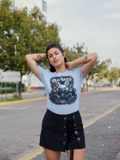 WHITE NOISE OLD RULES Cyberpunk Kryot Ropa urbana - Camiseta orgánica unisex para adultos SH