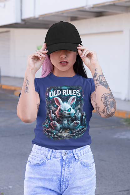 WHITE NOISE OLD RULES Cyberpunk Kryot Ropa urbana - Camiseta orgánica unisex para adultos SH