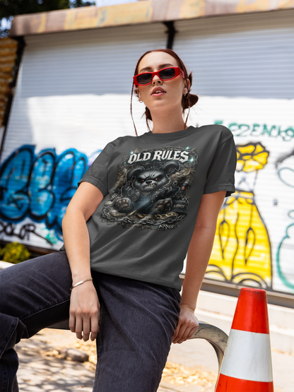 WHITE NOISE OLD RULES I Kryot Streetwear - Creator Unisex Organic T-Shirt Adult SH