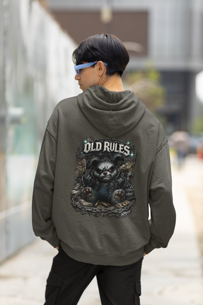 WHITE NOISE OLD RULES I Kryot Streetwear - Slammer Organic Oversized Unisex Hoodie Adults SH
