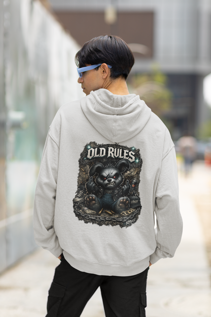 WHITE NOISE OLD RULES I Kryot Streetwear - Slammer Organic Oversized Unisex Hoodie Adults SH