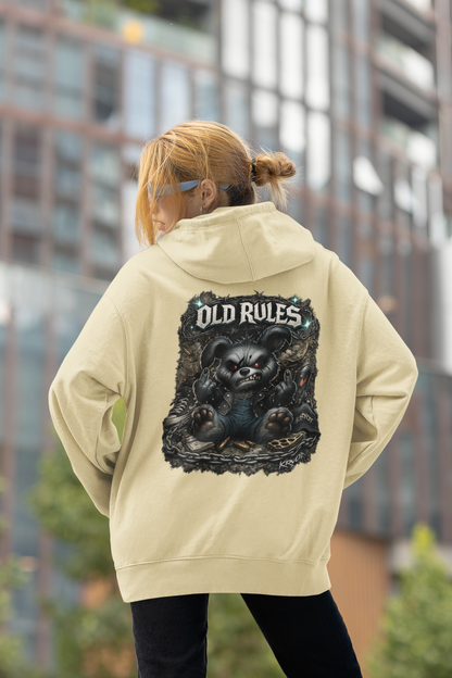 WHITE NOISE OLD RULES I Kryot Streetwear - Slammer Organic Oversized Unisex Hoodie Adults SH