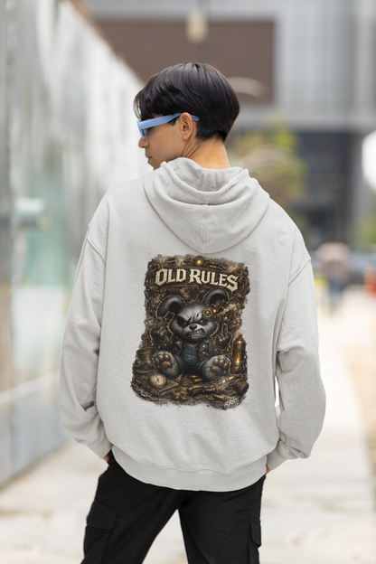 WHITE NOISE OLD RULES Steampunk Cryot Streetwear - Slammer Organic Oversized Unisex Hoodie Adult SH